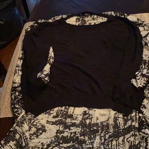 Milano black sweater with silk back size xs